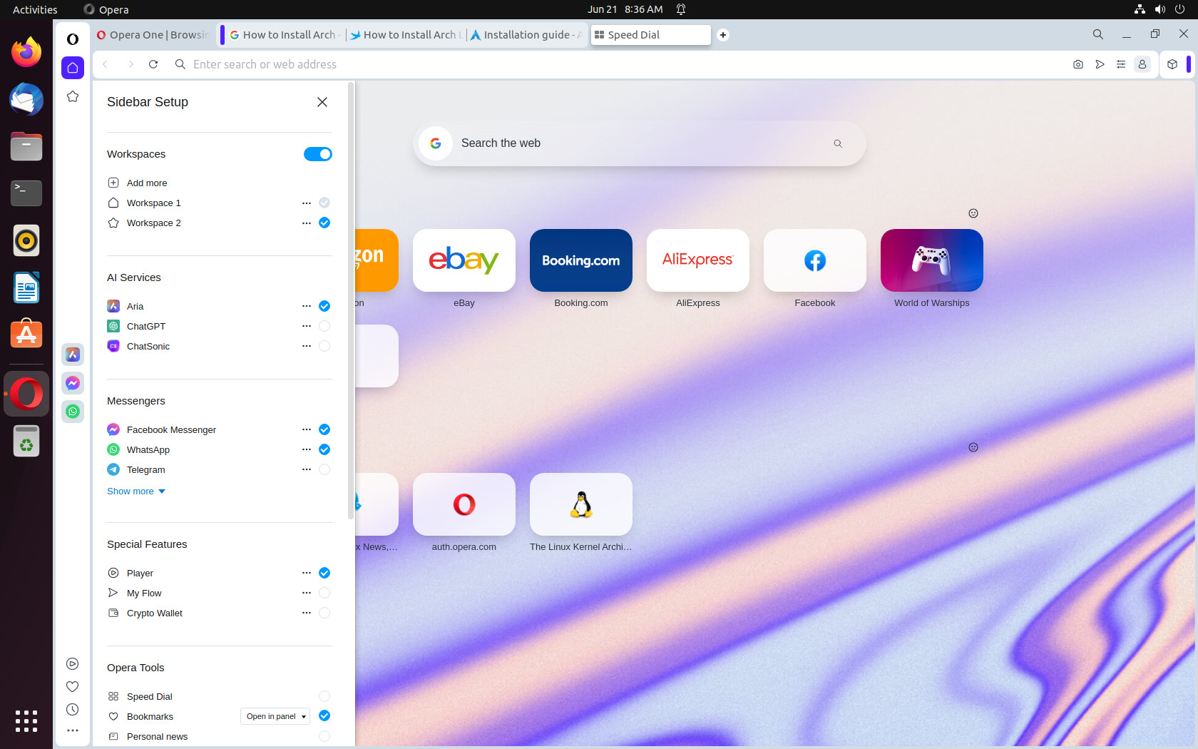 Il nuovo Opera One è uscito, porta l'intelligenza artificiale integrata nel browser 3 Il design modulare consente a Opera One di adattarsi automaticamente in base al contesto.