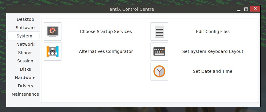 Centro di Controllo antiX