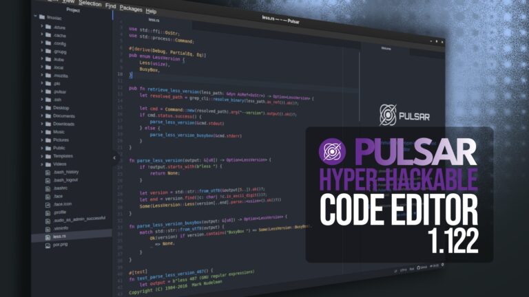 Pulsar 1.122 Code Editor Enhances C & PHP Support, Launcher Fixes