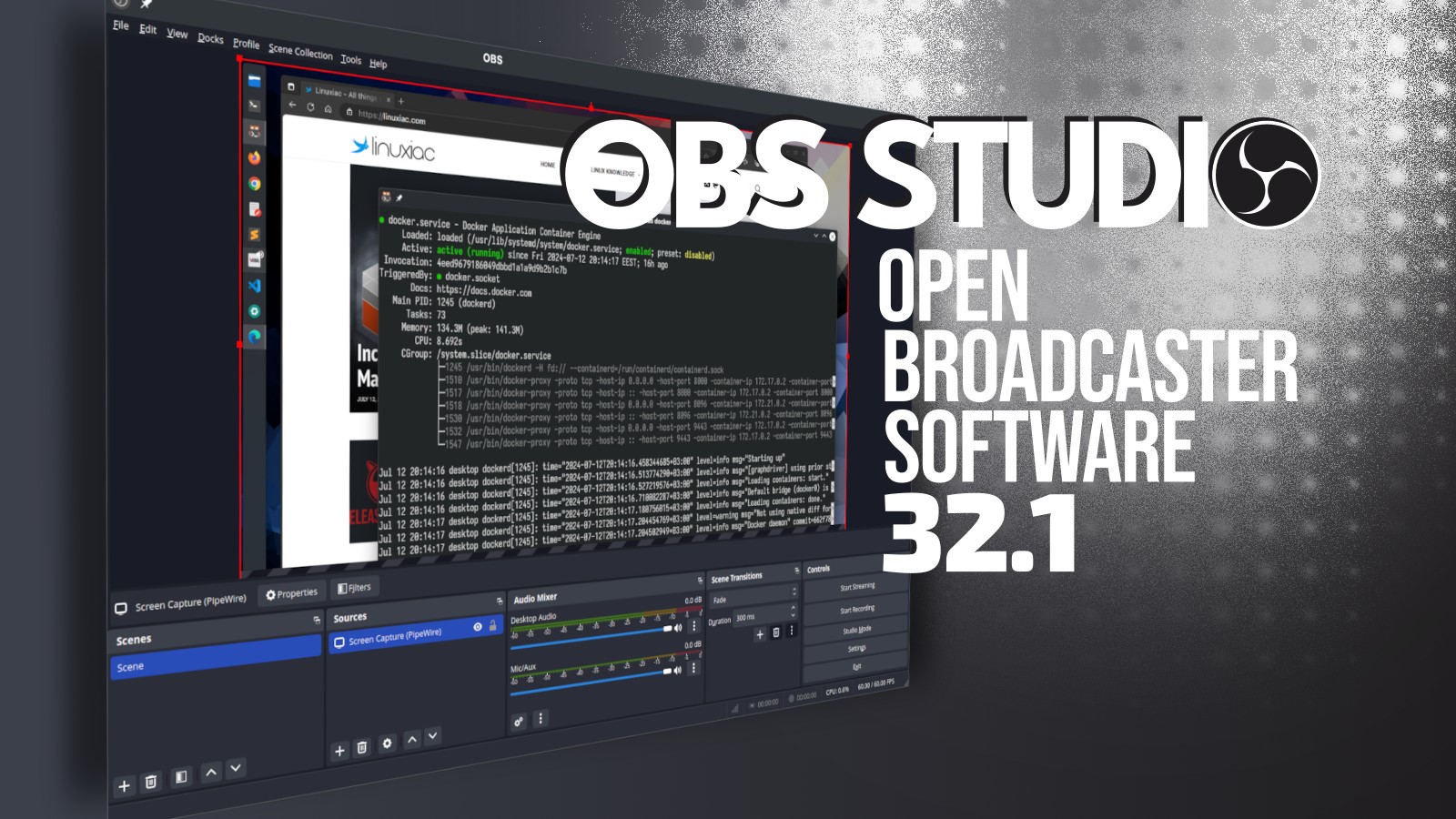 OBS Studio 32.1 Released With New Audio Mixer and WebRTC Simulcast Support