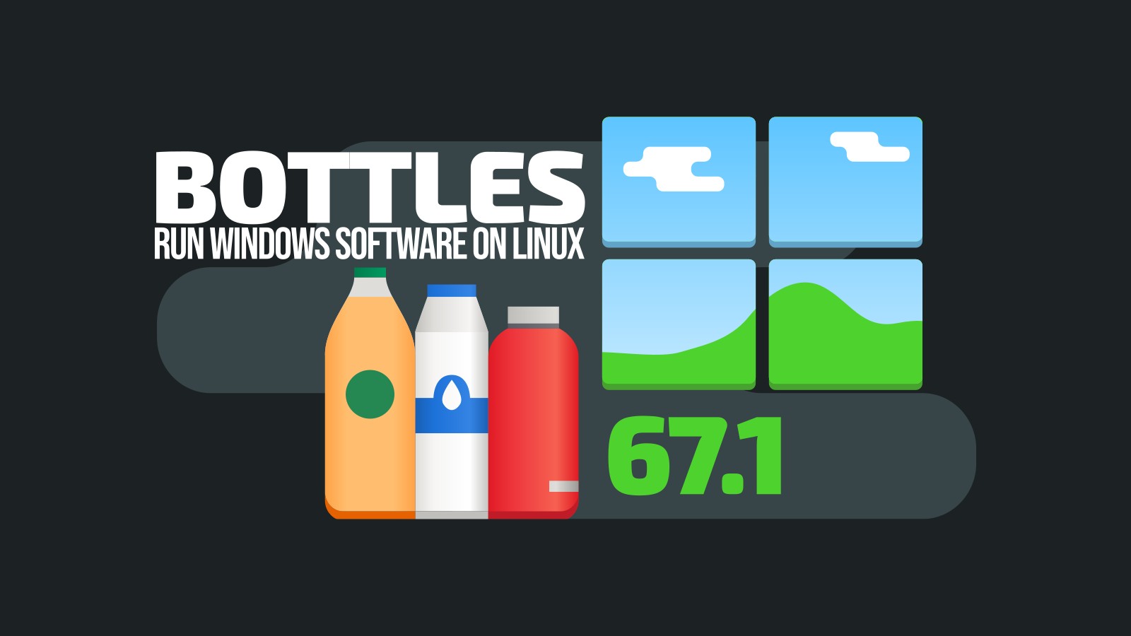 Релиз Bottles 67.1 ускоряет запуск Windows-приложений в Linux Логотип Bottles в интерфейсе Linux