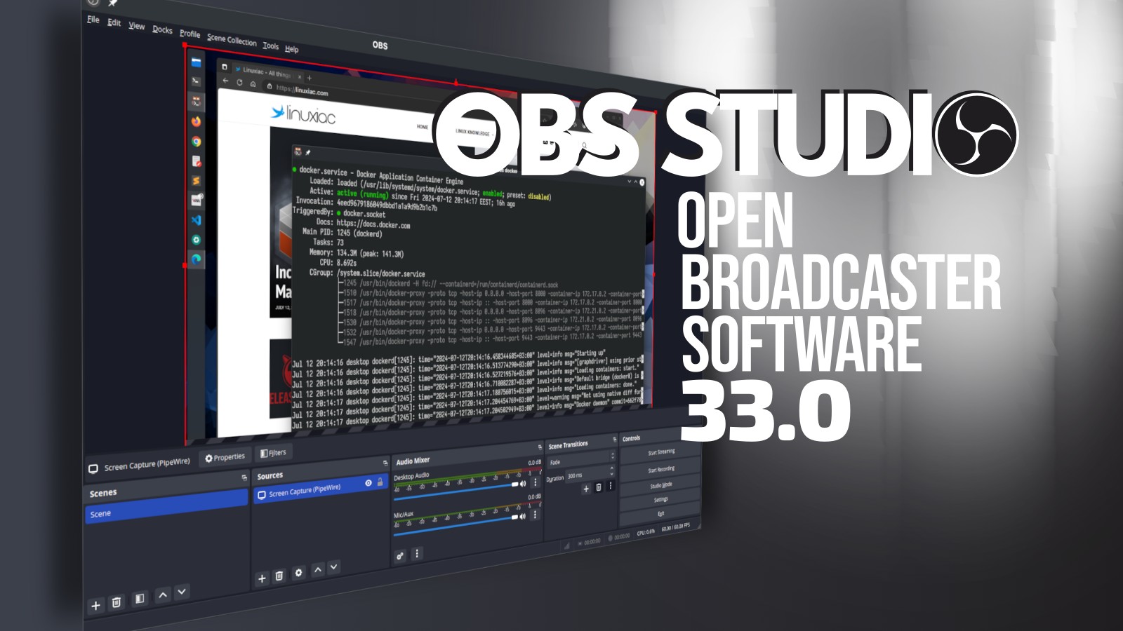 OBS Studio 33 готовится к стабильному релизу: основные изменения и улучшения Интерфейс программы OBS Studio