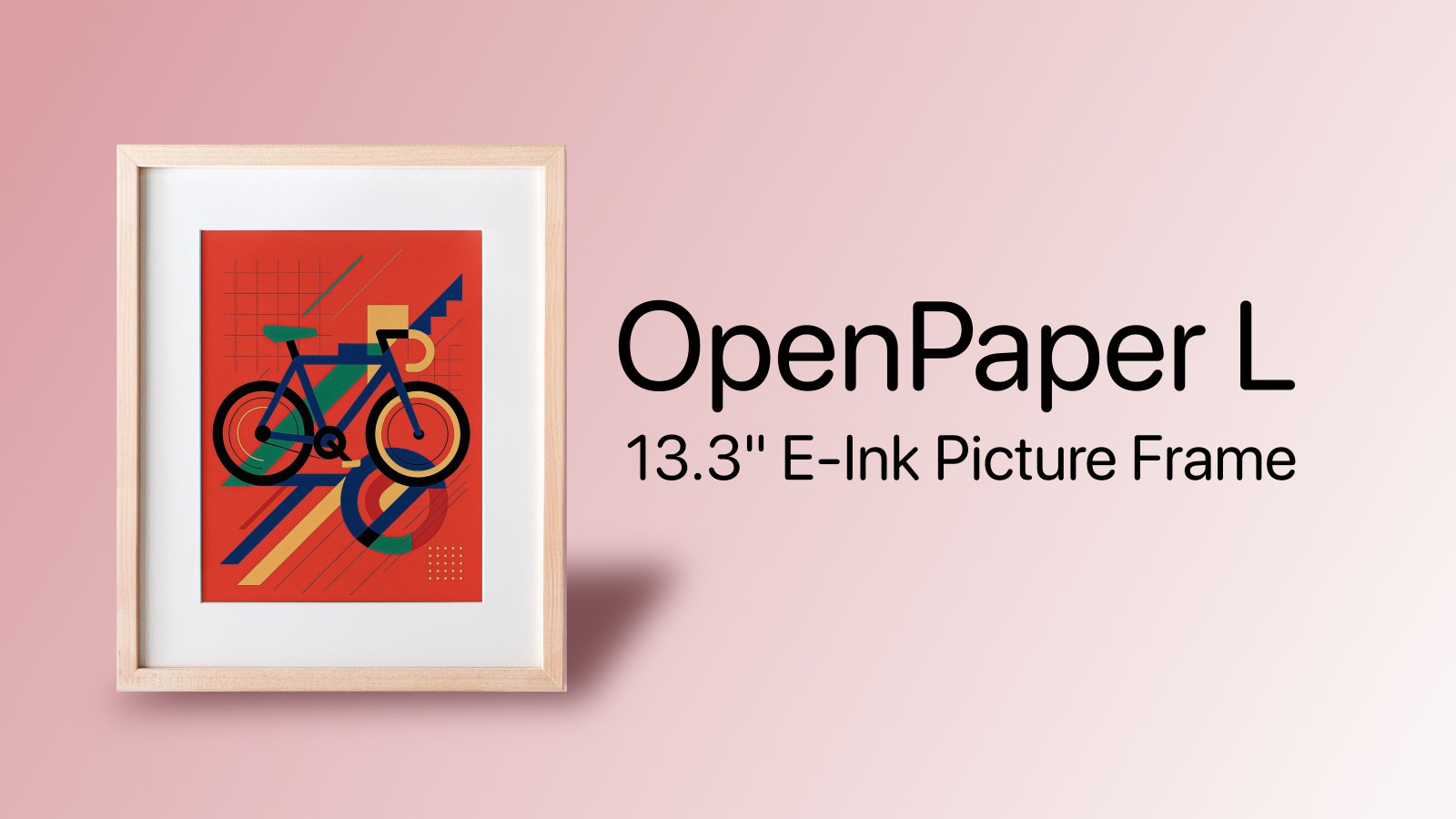 Coloured Ink Screen OpenPaper L Launches as a 13.3-Inch Open-Source Color E-Ink Frame